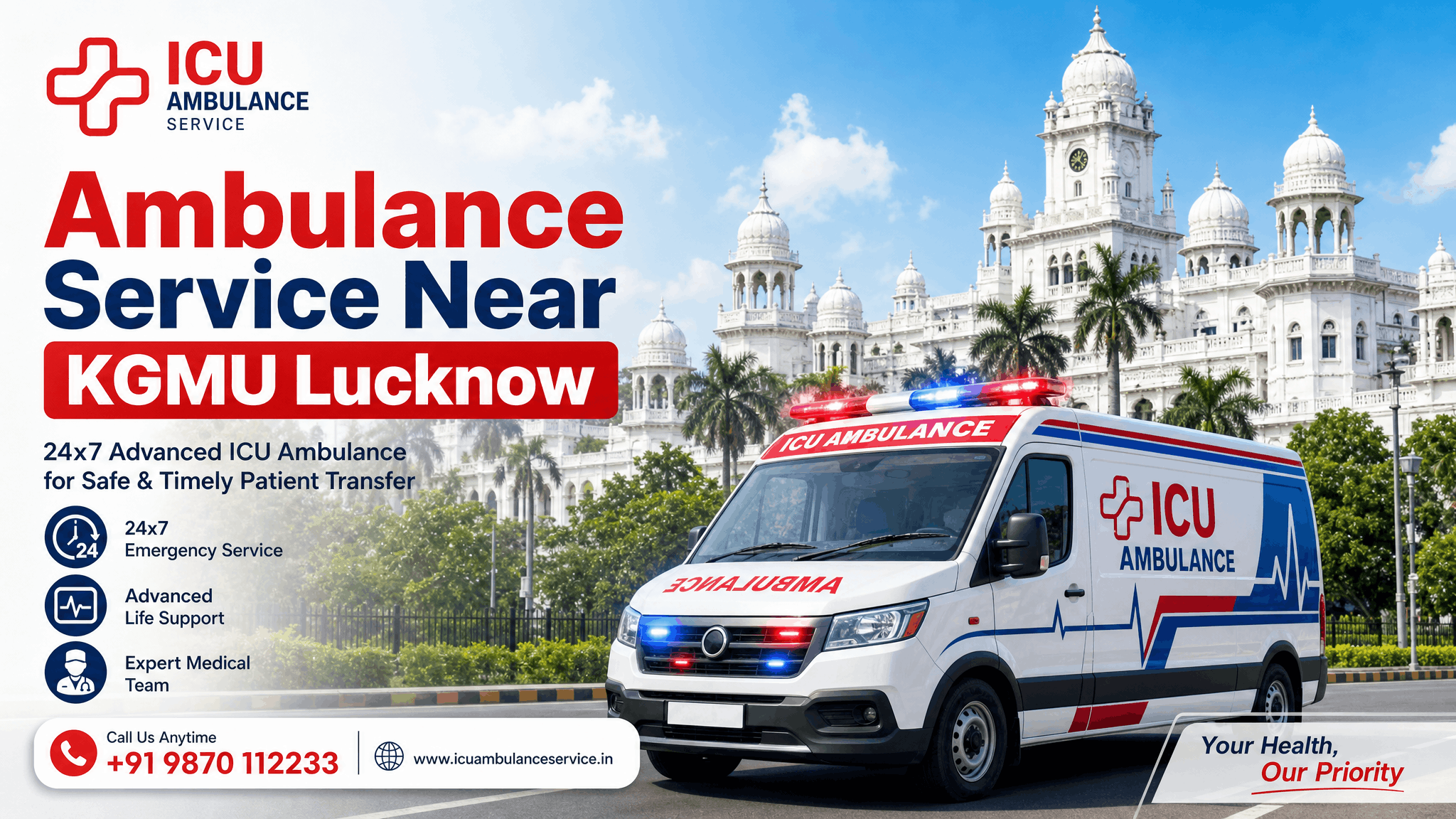 Ambulance Service Near KGMU Lucknow